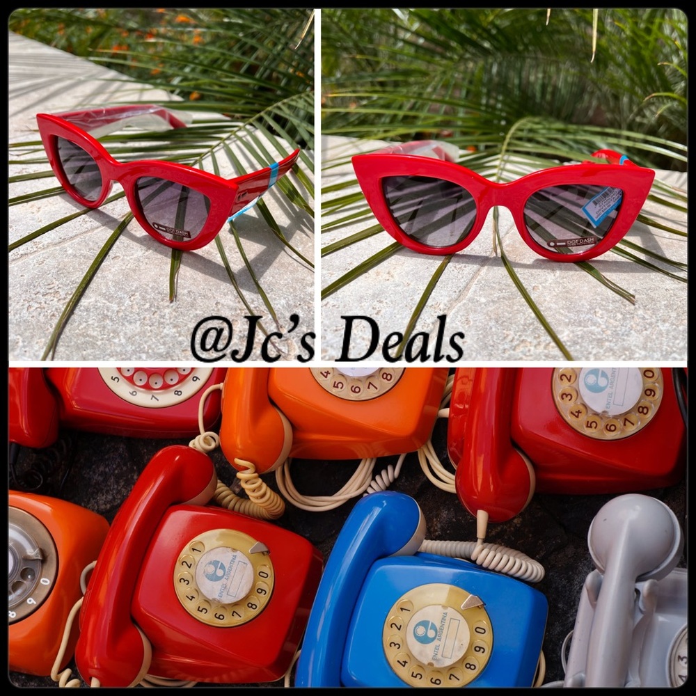 🌻 DOT DASH STARLING SUNSET RED SUNGLASSES 🌻